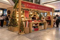 Kaison mall christmas campaign design reference with christmas market-style home-gift stall