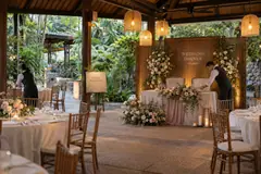 Sunway Resort Hotel wedding reception design reference with intimate wedding dinner sweetheart table